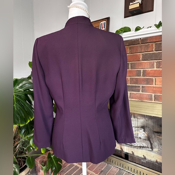 🛍️J. R. Nites by caliendo dark purple jacket with sparkly beaded size Tall 6 - Picture 3 of 10